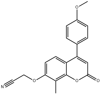 2-[4-(4-methoxyphenyl)-8-methyl-2-oxochromen-7-yl]oxyacetonitrile Structure