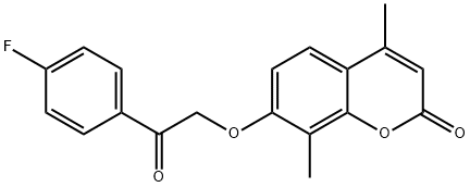 7-[2-(4-fluorophenyl)-2-oxoethoxy]-4,8-dimethylchromen-2-one Structure