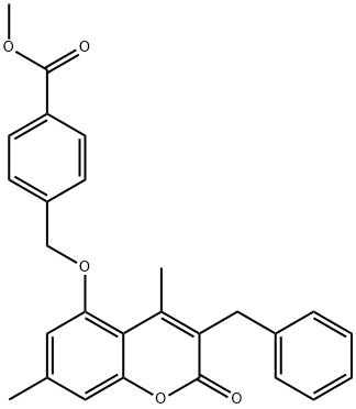 methyl 4-[(3-benzyl-4,7-dimethyl-2-oxochromen-5-yl)oxymethyl]benzoate,690680-16-1,结构式