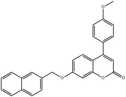 4-(4-methoxyphenyl)-7-(naphthalen-2-ylmethoxy)chromen-2-one,690680-92-3,结构式