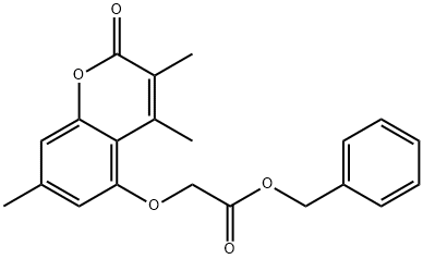 benzyl 2-(3,4,7-trimethyl-2-oxochromen-5-yl)oxyacetate Structure