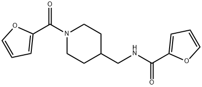 N-[[1-(furan-2-carbonyl)piperidin-4-yl]methyl]furan-2-carboxamide 化学構造式