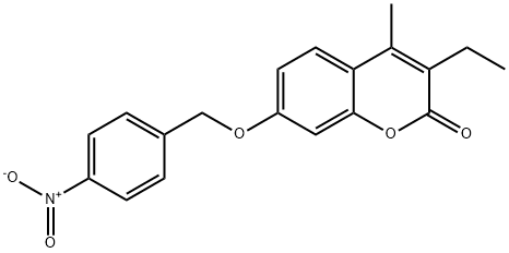 3-ethyl-4-methyl-7-[(4-nitrophenyl)methoxy]chromen-2-one 结构式