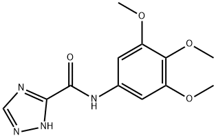 N-(3,4,5-trimethoxyphenyl)-1H-1,2,4-triazole-5-carboxamide 结构式