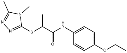 2-[(4,5-dimethyl-1,2,4-triazol-3-yl)sulfanyl]-N-(4-ethoxyphenyl)propanamide Structure