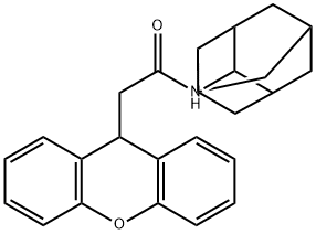 N-(2-adamantyl)-2-(9H-xanthen-9-yl)acetamide 结构式