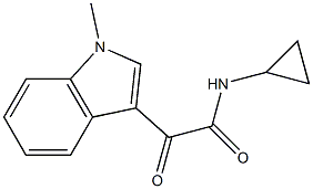N-cyclopropyl-2-(1-methylindol-3-yl)-2-oxoacetamide Struktur
