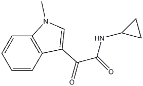 N-cyclopropyl-2-(1-methylindol-3-yl)-2-oxoacetamide 结构式