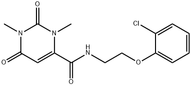 N-[2-(2-chlorophenoxy)ethyl]-1,3-dimethyl-2,6-dioxopyrimidine-4-carboxamide Structure