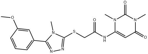 N-(1,3-dimethyl-2,6-dioxopyrimidin-4-yl)-2-[[5-(3-methoxyphenyl)-4-methyl-1,2,4-triazol-3-yl]sulfanyl]acetamide Structure