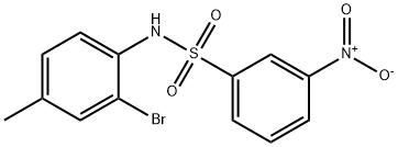 N-(2-bromo-4-methylphenyl)-3-nitrobenzenesulfonamide 结构式