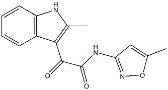 2-(2-methyl-1H-indol-3-yl)-N-(5-methyl-1,2-oxazol-3-yl)-2-oxoacetamide Structure