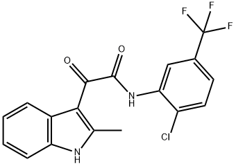 N-[2-chloro-5-(trifluoromethyl)phenyl]-2-(2-methyl-1H-indol-3-yl)-2-oxoacetamide 结构式