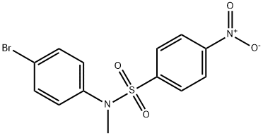 N-(4-bromophenyl)-N-methyl-4-nitrobenzenesulfonamide Structure