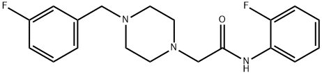 N-(2-fluorophenyl)-2-[4-[(3-fluorophenyl)methyl]piperazin-1-yl]acetamide 结构式