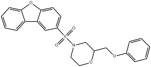 4-dibenzofuran-2-ylsulfonyl-2-(phenoxymethyl)morpholine|