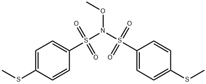 N-methoxy-4-methylsulfanyl-N-(4-methylsulfanylphenyl)sulfonylbenzenesulfonamide 结构式