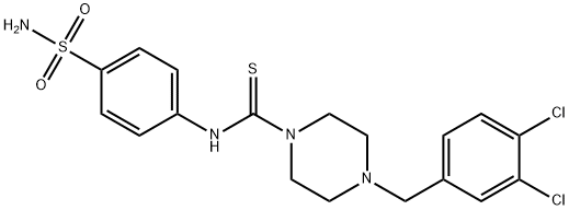 4-[(3,4-dichlorophenyl)methyl]-N-(4-sulfamoylphenyl)piperazine-1-carbothioamide Structure