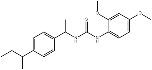 1-[1-(4-butan-2-ylphenyl)ethyl]-3-(2,4-dimethoxyphenyl)thiourea,701282-04-4,结构式