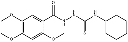 1-cyclohexyl-3-[(2,4,5-trimethoxybenzoyl)amino]thiourea Structure