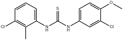 1-(3-chloro-4-methoxyphenyl)-3-(3-chloro-2-methylphenyl)thiourea Struktur