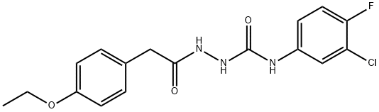 1-(3-chloro-4-fluorophenyl)-3-[[2-(4-ethoxyphenyl)acetyl]amino]urea 化学構造式