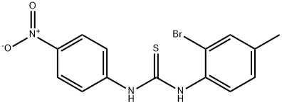 1-(2-bromo-4-methylphenyl)-3-(4-nitrophenyl)thiourea 化学構造式