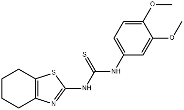 1-(3,4-dimethoxyphenyl)-3-(4,5,6,7-tetrahydro-1,3-benzothiazol-2-yl)thiourea Structure