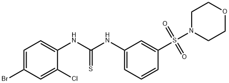 1-(4-bromo-2-chlorophenyl)-3-(3-morpholin-4-ylsulfonylphenyl)thiourea,701926-16-1,结构式