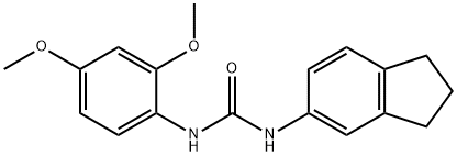 1-(2,3-dihydro-1H-inden-5-yl)-3-(2,4-dimethoxyphenyl)urea Structure