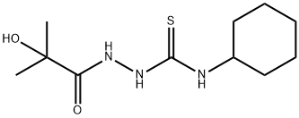 1-cyclohexyl-3-[(2-hydroxy-2-methylpropanoyl)amino]thiourea 结构式