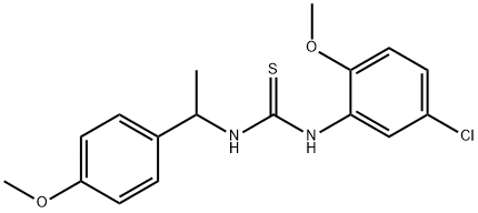 1-(5-chloro-2-methoxyphenyl)-3-[1-(4-methoxyphenyl)ethyl]thiourea Structure