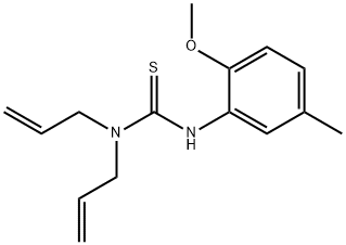 3-(2-methoxy-5-methylphenyl)-1,1-bis(prop-2-enyl)thiourea Structure