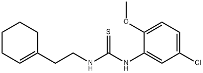 1-(5-chloro-2-methoxyphenyl)-3-[2-(cyclohexen-1-yl)ethyl]thiourea Struktur