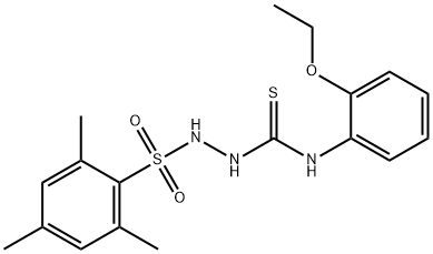 1-(2-ethoxyphenyl)-3-[(2,4,6-trimethylphenyl)sulfonylamino]thiourea 结构式