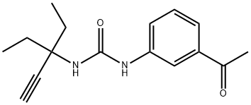 1-(3-acetylphenyl)-3-(3-ethylpent-1-yn-3-yl)urea Struktur