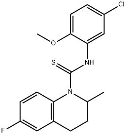 N-(5-chloro-2-methoxyphenyl)-6-fluoro-2-methyl-3,4-dihydro-2H-quinoline-1-carbothioamide Structure