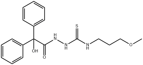 1-[(2-hydroxy-2,2-diphenylacetyl)amino]-3-(3-methoxypropyl)thiourea Structure