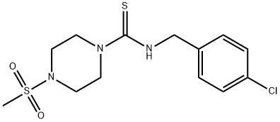 N-[(4-chlorophenyl)methyl]-4-methylsulfonylpiperazine-1-carbothioamide Structure