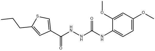 1-(2,4-dimethoxyphenyl)-3-[(5-propylthiophene-3-carbonyl)amino]urea Structure