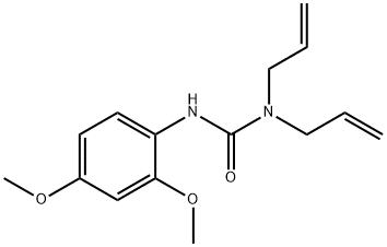 3-(2,4-dimethoxyphenyl)-1,1-bis(prop-2-enyl)urea Structure