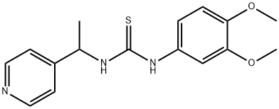 1-(3,4-dimethoxyphenyl)-3-(1-pyridin-4-ylethyl)thiourea Structure