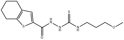 1-(3-methoxypropyl)-3-(4,5,6,7-tetrahydro-1-benzothiophene-2-carbonylamino)thiourea Structure