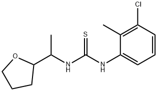 1-(3-chloro-2-methylphenyl)-3-[1-(oxolan-2-yl)ethyl]thiourea Structure