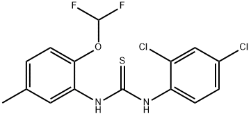 1-(2,4-dichlorophenyl)-3-[2-(difluoromethoxy)-5-methylphenyl]thiourea 化学構造式