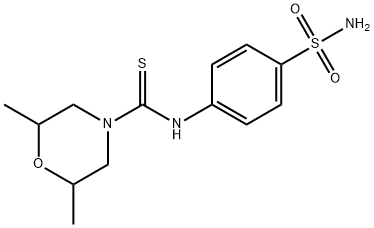 2,6-dimethyl-N-(4-sulfamoylphenyl)morpholine-4-carbothioamide Structure