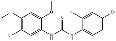 1-(4-bromo-2-chlorophenyl)-3-(5-chloro-2,4-dimethoxyphenyl)thiourea Struktur