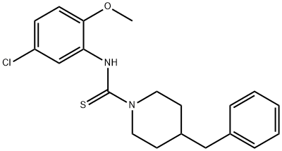 4-benzyl-N-(5-chloro-2-methoxyphenyl)piperidine-1-carbothioamide Struktur