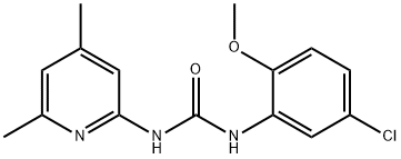 1-(5-chloro-2-methoxyphenyl)-3-(4,6-dimethylpyridin-2-yl)urea Struktur