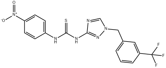 1-(4-nitrophenyl)-3-[1-[[3-(trifluoromethyl)phenyl]methyl]-1,2,4-triazol-3-yl]thiourea Structure